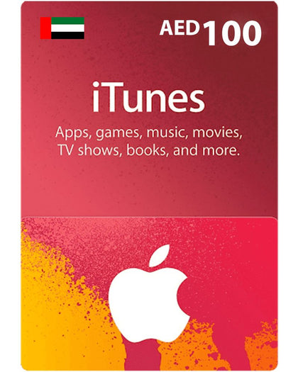 iTunes Gift Card AED 100 (UAE) - Receive your code instantly (Prepaid Only)