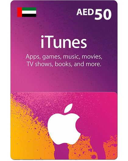 iTunes Gift Card AED 50 (UAE) - Receive your code instantly (Prepaid Only)